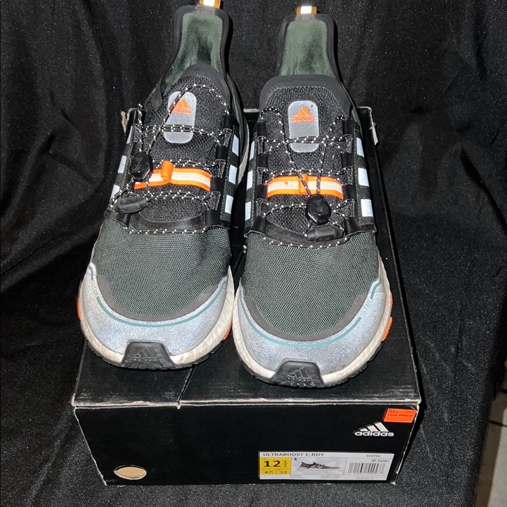 Adidas Black and Orange Sneakers